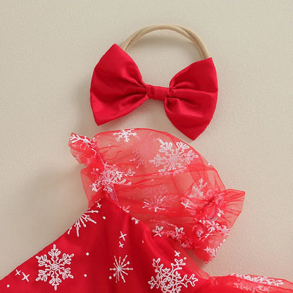 Body Infantil de Copo de Nieve Navideño