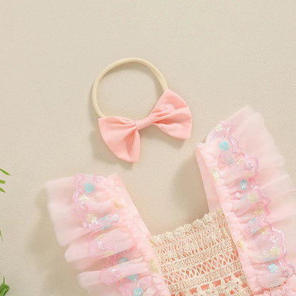 Body Infantil con Flores Bordadas