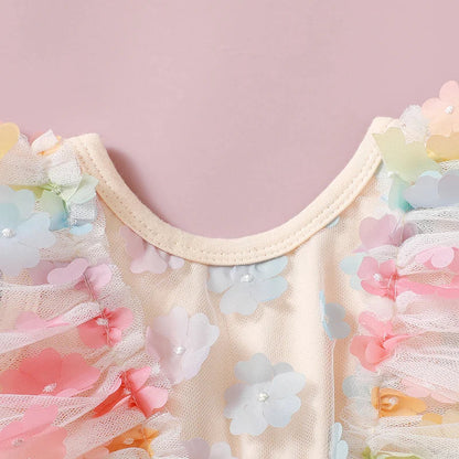 Body Infantil Florzinhas Colores + Lazo