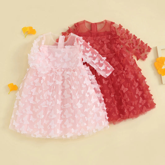 Vestido infantil navideño mariposa