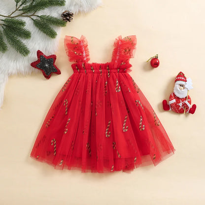 Vestido de Navidad Infantil de Tul