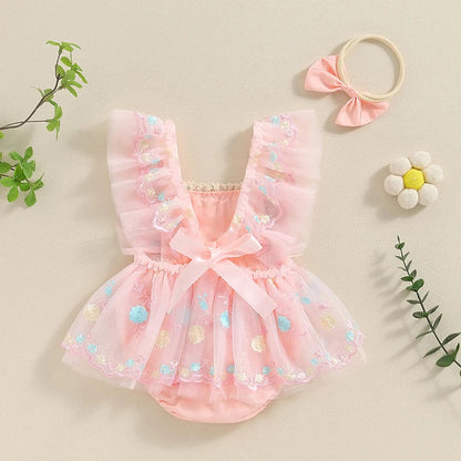 Body Infantil con Flores Bordadas