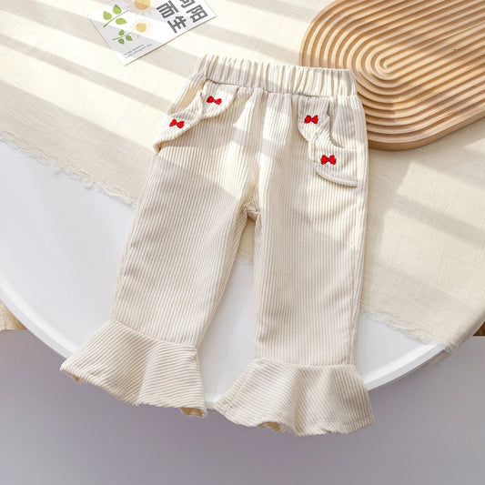 Pantalones  Lazos de Bolsillo Para Niñas.