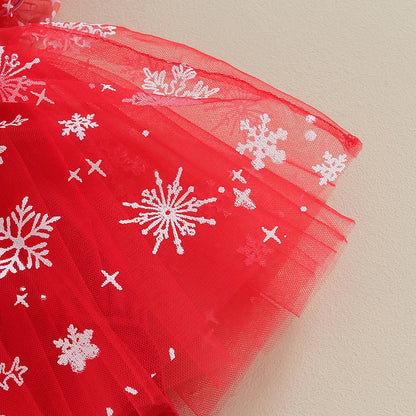 Body Infantil de Copo de Nieve Navideño