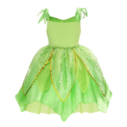 Vestido de fiesta verde para niñas