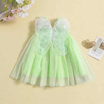 Vestido Infantil Borboleta Tule