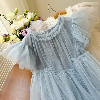 Vestido Infantil Volantes Tul