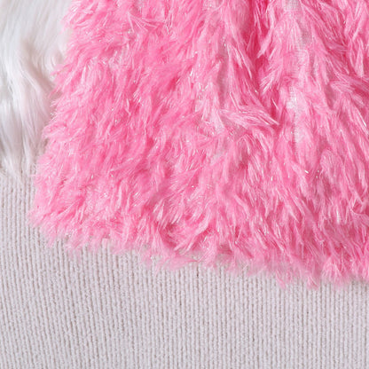 Conjunto Infantil Mujer Peludo Rosa