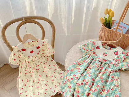 Vestido de frutas de verano para niños