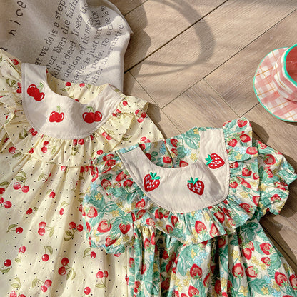 Vestido de frutas de verano para niños