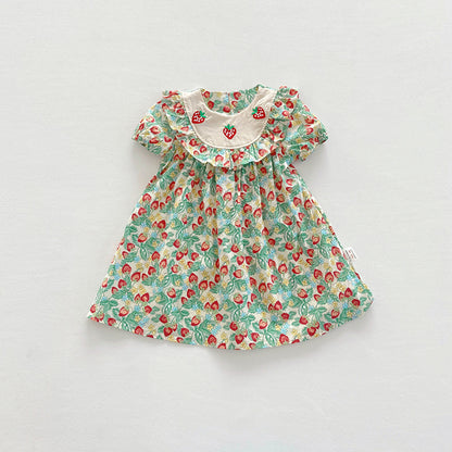 Vestido de frutas de verano para niños
