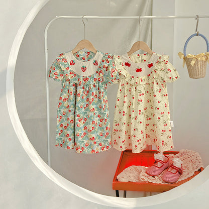 Vestido de frutas de verano para niños