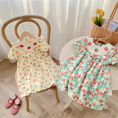 Vestido de frutas de verano para niños