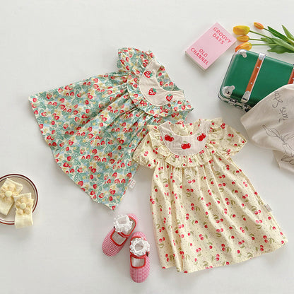 Vestido de frutas de verano para niños