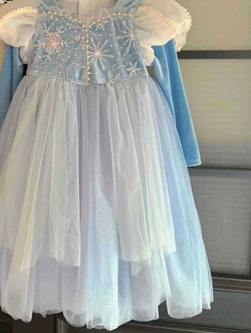Vestido Princesa Infantil de Tul Azul