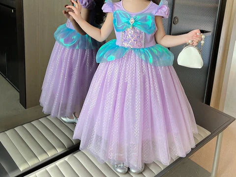 Vestido de Fiesta Infantil Princesa Tul Morado