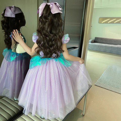 Vestido de Fiesta Infantil Princesa Tul Morado