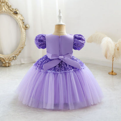 Vestido Infantil Lentejuelas y Tul