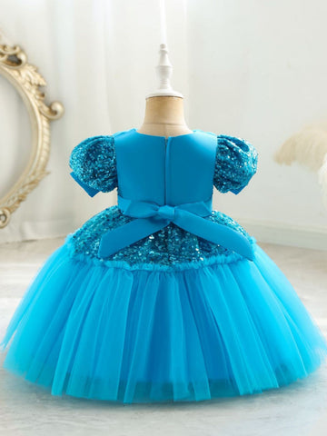 Vestido Infantil Lentejuelas y Tul