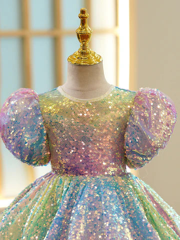 Vestido Infantil de Colores Brillantes