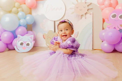 Vestido Infantil Lentejuelas y Tul
