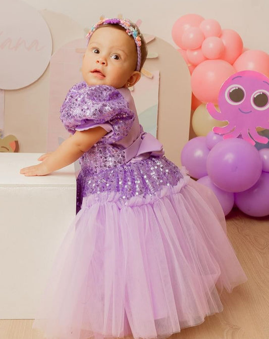 Vestido Infantil Lentejuelas y Tul