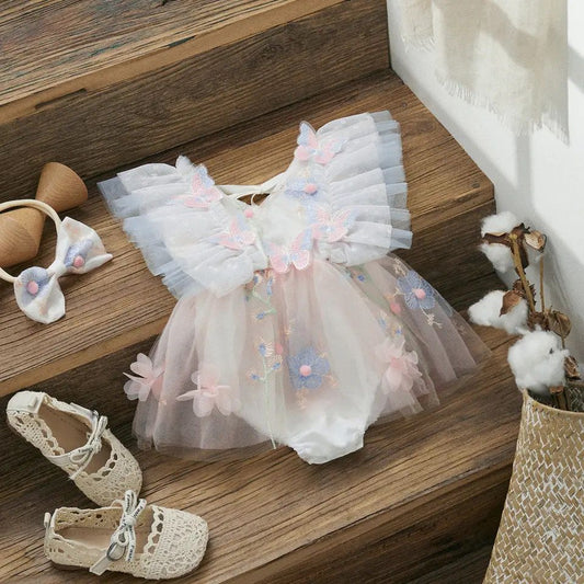 Body Infantil Tul Mariposas