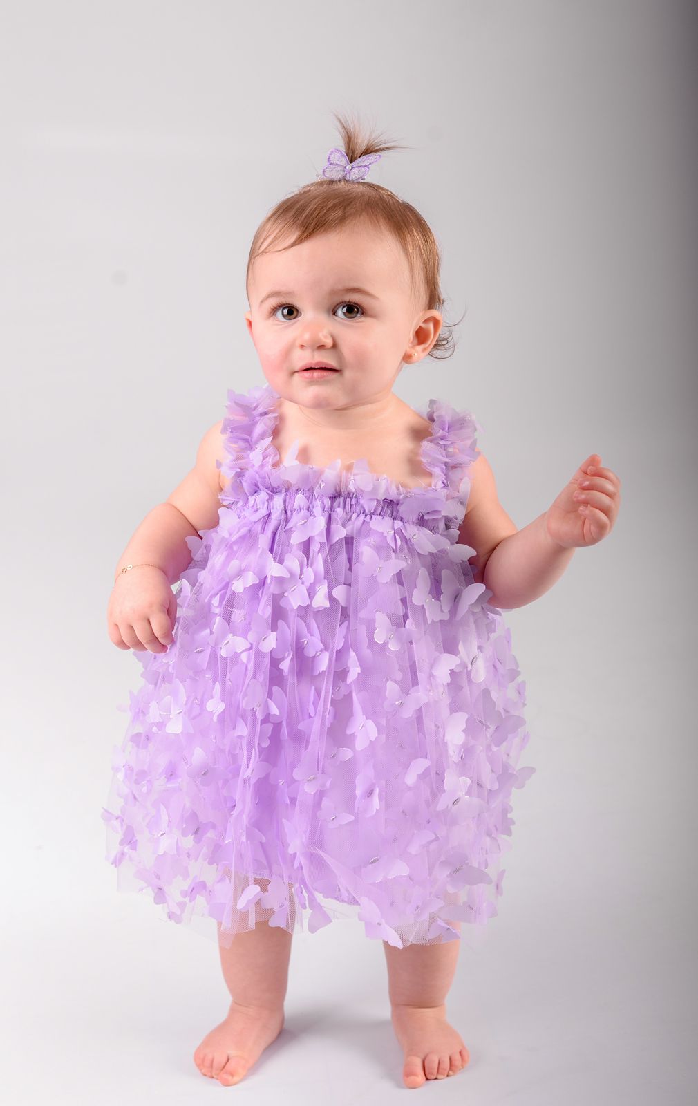 Vestido Infantil Tul Mariposas