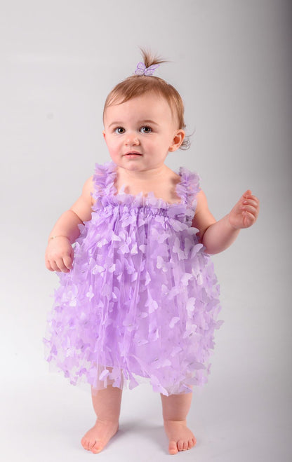 Vestido Infantil Tul Mariposas