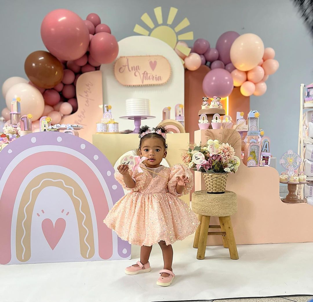 Vestido de fiesta infantil con lazo brillante