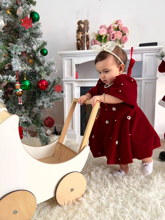 Vestido Infantil Perla Roja