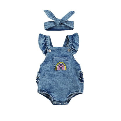 Body Infantil Arci Íris Jeans