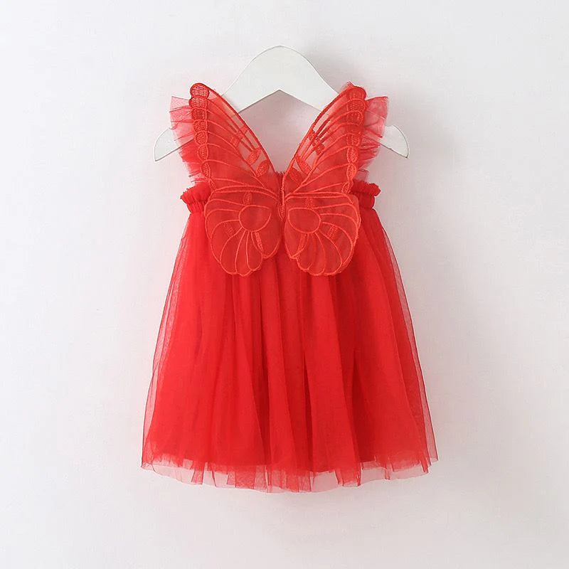 Vestido Infantil de Tul con Alas