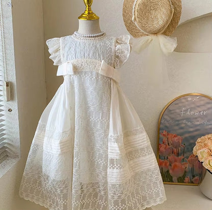 Lese Vestido Infantil de Encaje para Mujer