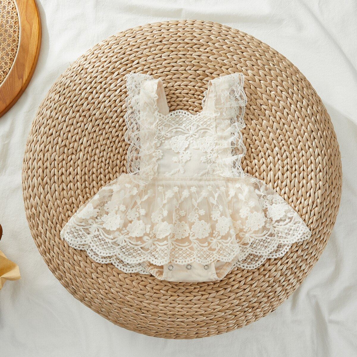Vestido Infantil de Encaje y Tul