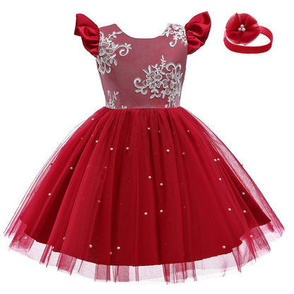 Vestido de Fiesta Infantil Perla + Fajín