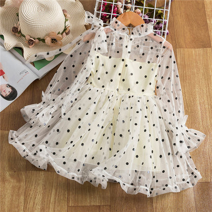 Vestido Fiesta Infantil Poá
