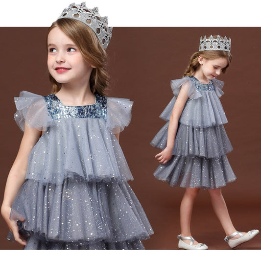 Vestido Fiesta Infantil Volantes