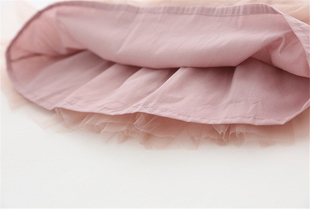 Vestido Infantil Tirante Tul