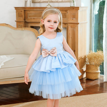 Vestido Fiesta Infantil Volantes Lacinho