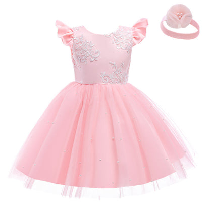 Vestido de Fiesta Infantil Perla + Fajín