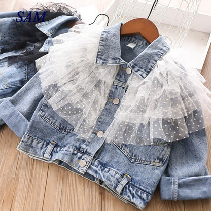 Chaqueta vaquera Abrigos de encaje para niñas