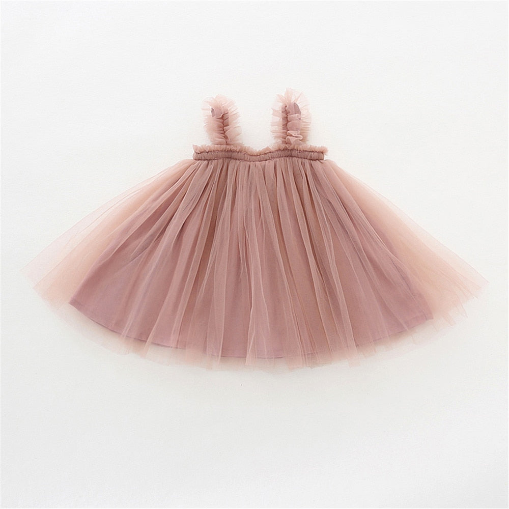 Vestido Infantil Tirante Tul