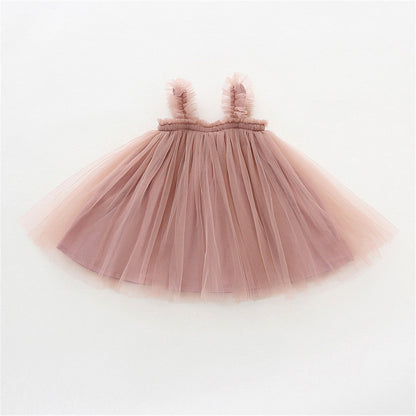 Vestido Infantil Tirante Tul