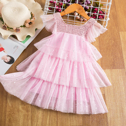 Vestido Fiesta Infantil Volantes