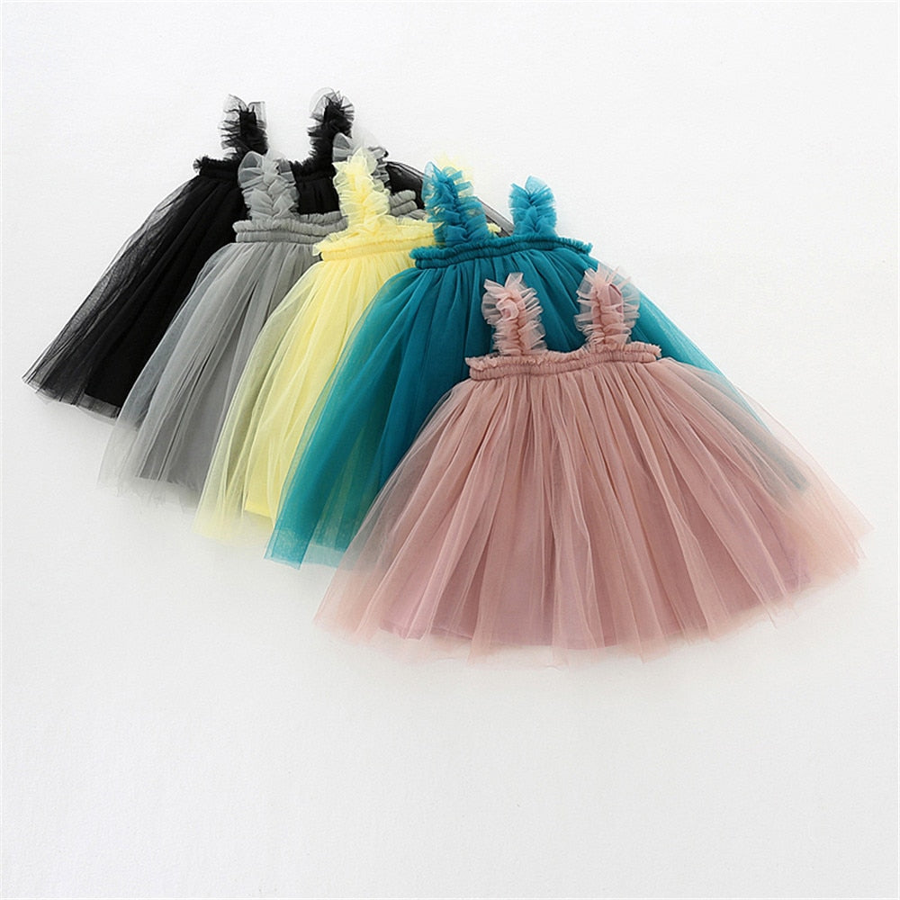 Vestido Infantil Tirante Tul
