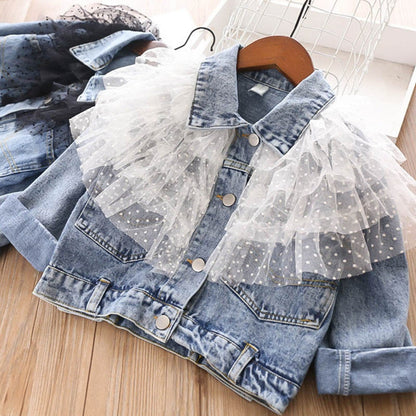 Chaqueta vaquera Abrigos de encaje para niñas