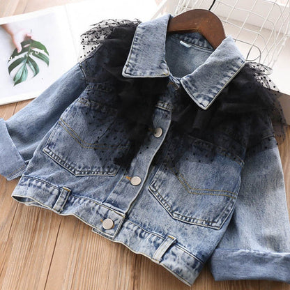 Chaqueta vaquera Abrigos de encaje para niñas