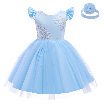 Vestido de Fiesta Infantil Perla + Fajín