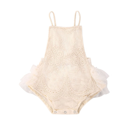 Ropa Bebés Niños Bebé Mono con bordado de encaje floral Body